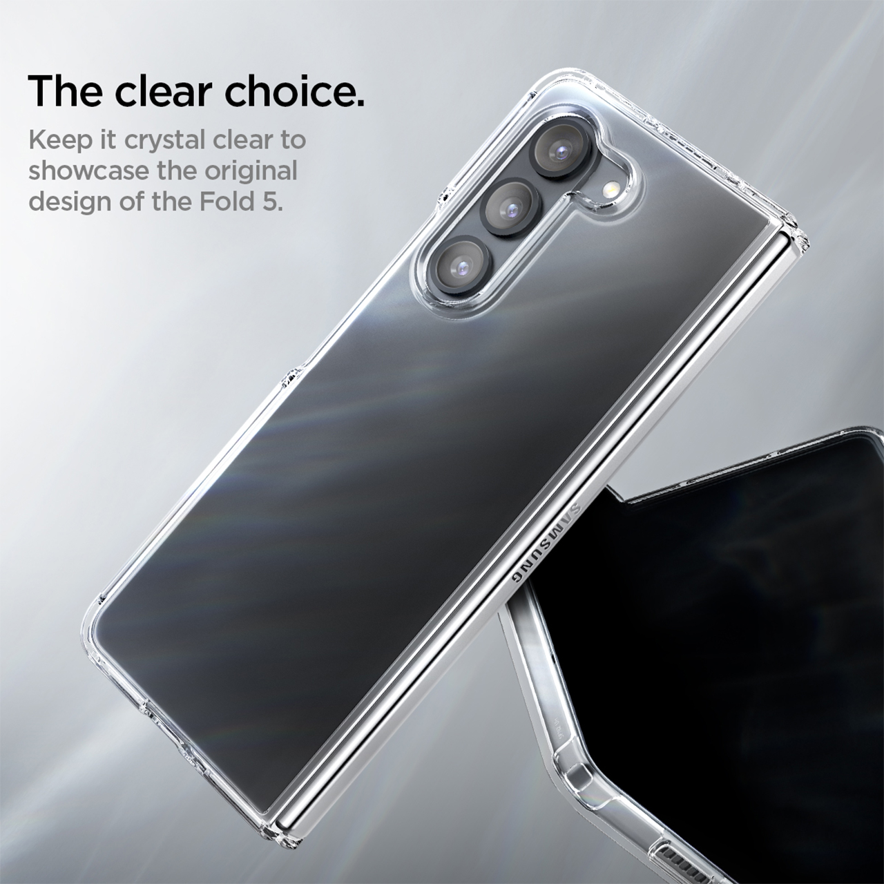 Spigen Galaxy Z Fold 5 Case Ultra Hybrid - Crystal Clear ACS06221-1