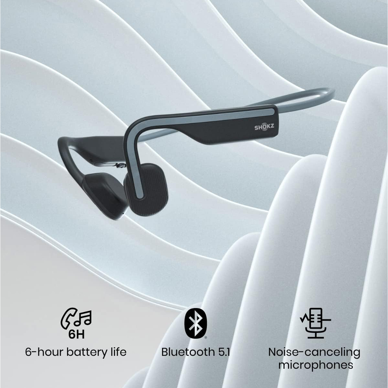 Shokz Earphone Bone Conduction OpenMove - Grey S661