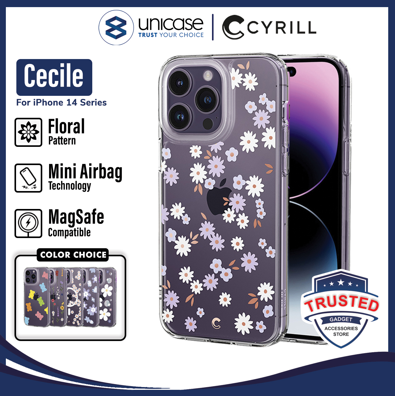Cyrill iPhone 14 Pro Case Cecile - Dream Daisy ACS05270