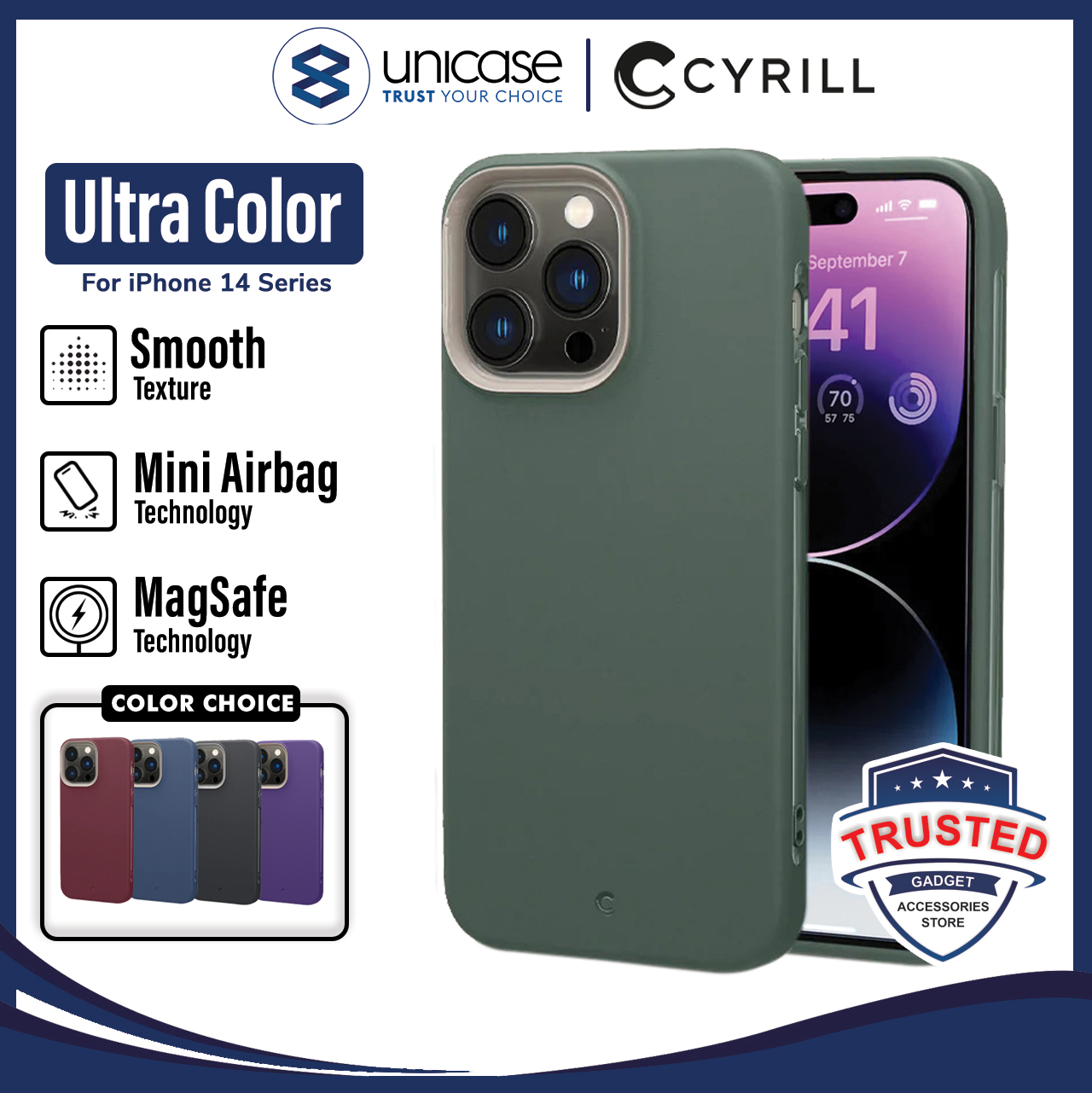 Case iPhone 14 Pro Max Plus Cyrill UltraColor MagSafe Soft Casing
