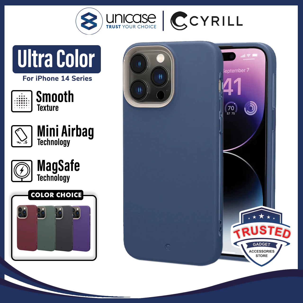Case iPhone 14 Pro Max Plus Cyrill UltraColor MagSafe Soft Casing