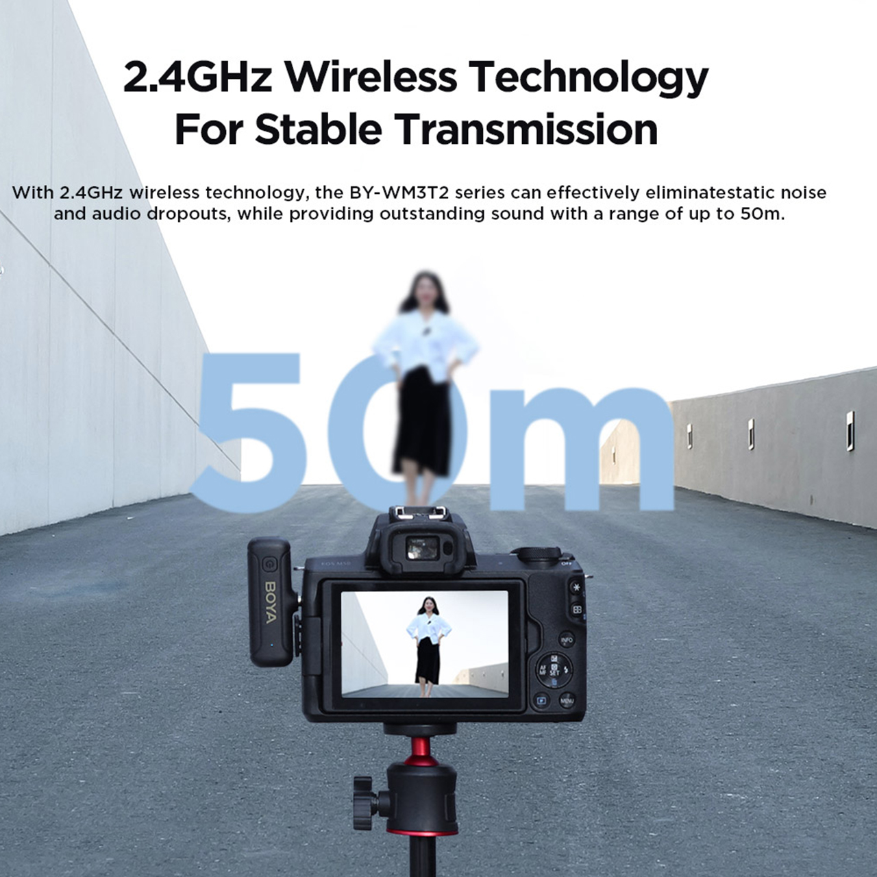 Microphone Wireless Boya BY-WM3T2-U1/D1 Mic USB C Lightning Clip On