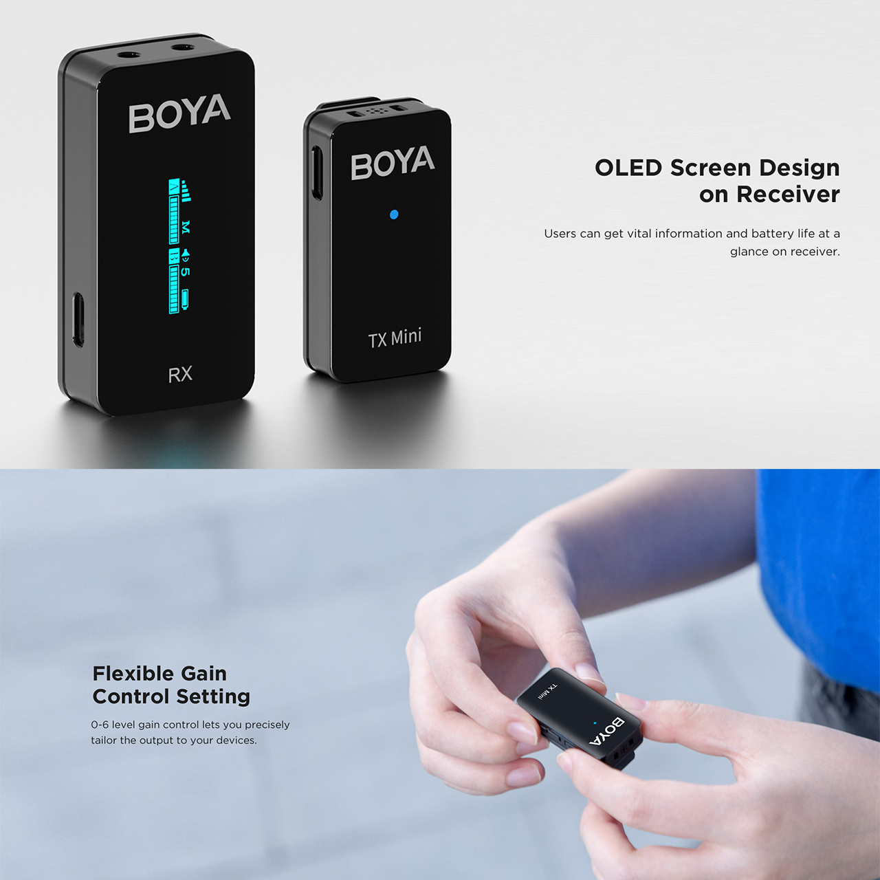 Microphone Wireless Boya BY-XM6-S2M Dual Channel Omni Mic Clip On HD
