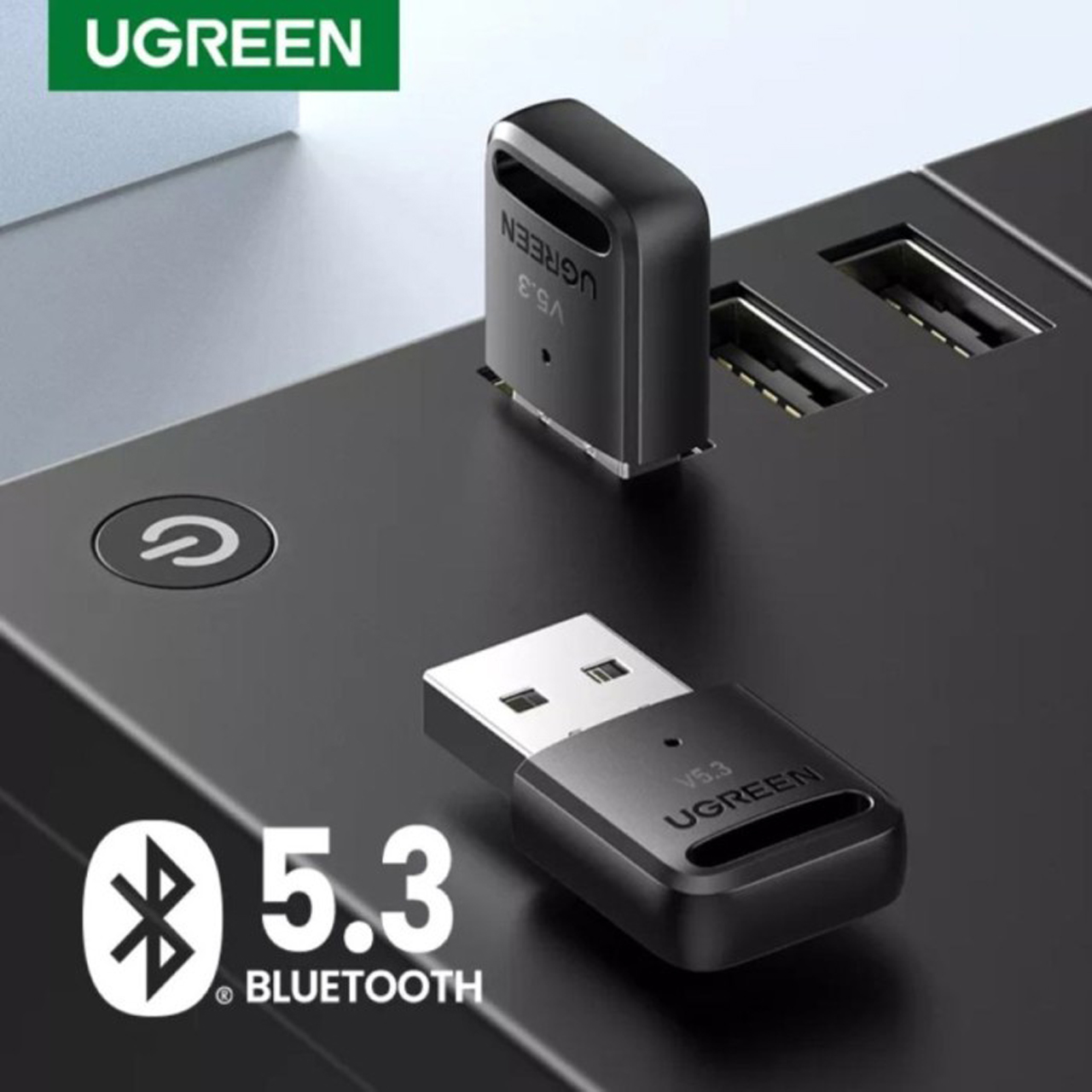 UGREEN Bluetooth Dongle USB Bluetooth 5.3 Adapter Receiver for PC - Black CM591 90225-1