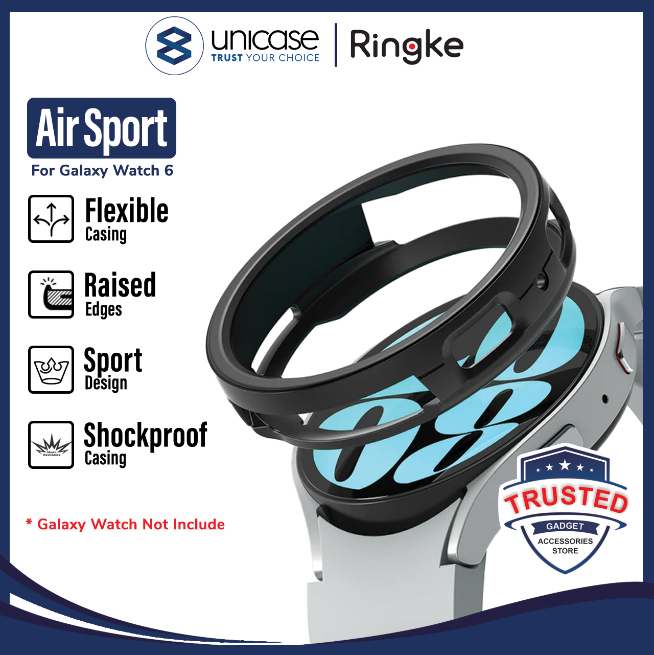 Ringke Galaxy Watch 6 (40mm) Case Air Sport - Black ASG72201RS