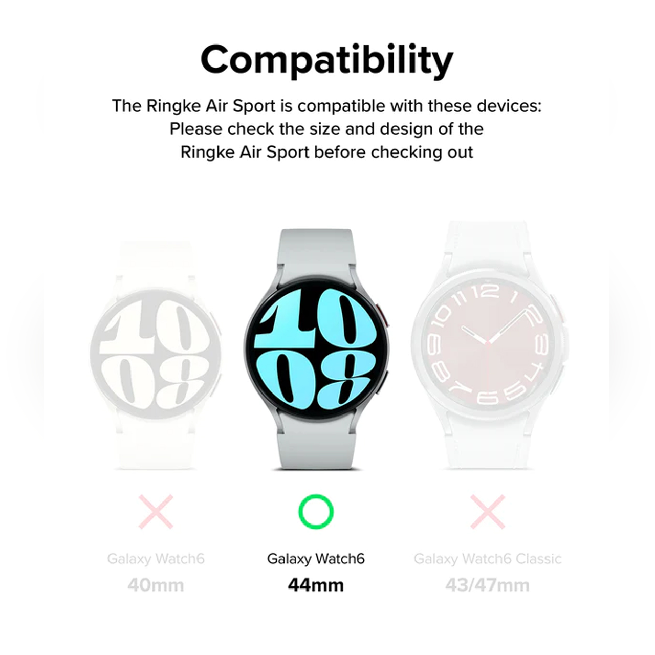 Ringke Galaxy Watch 6 (44mm) Case Air Sport - Black ASG72401RS