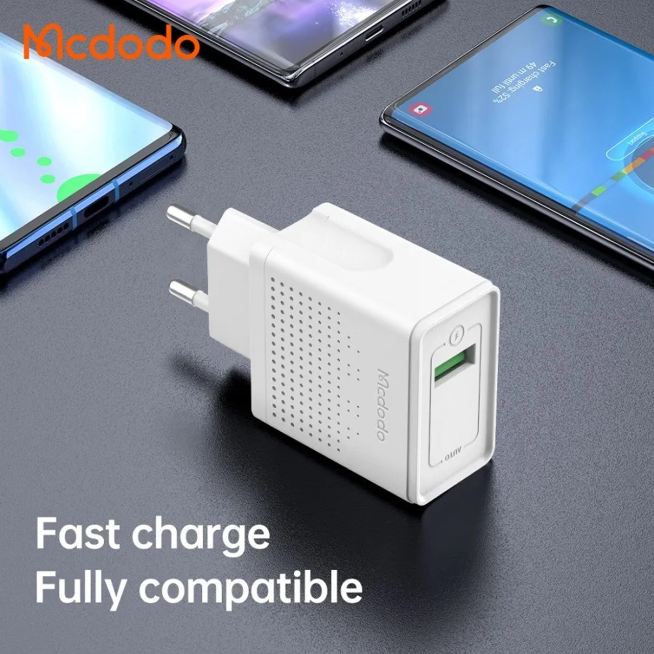Wall Charger Adaptor Power MCDODO 18W Quick Type C Cable Fast Charging
