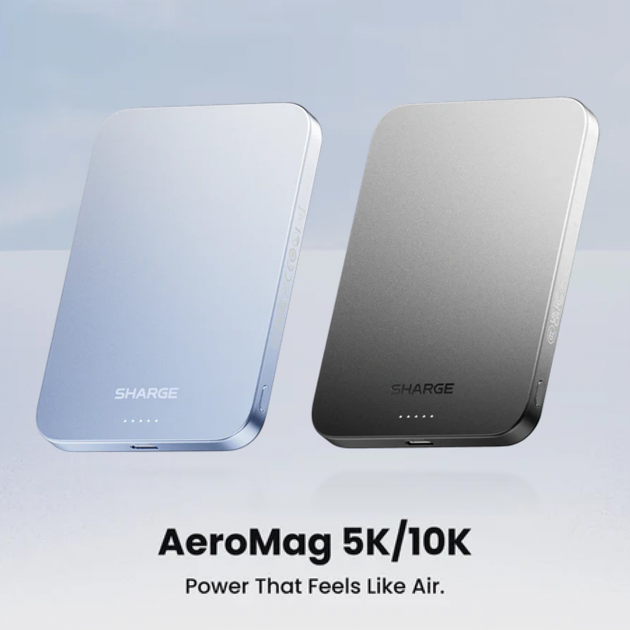 Sharge Powerbank AeroMag Qi2 10000mAh M5 - Black Gradient YDD-SG-M5CBCX-HEI