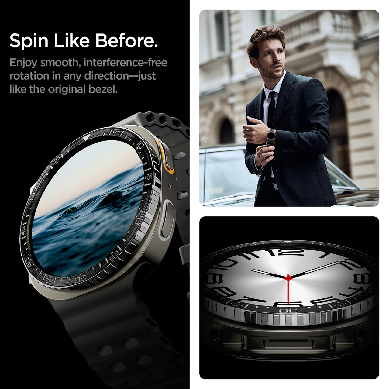 Spigen Galaxy Watch 8 (44mm) Case Bezel Tune Pro Diver - Black ACS10010