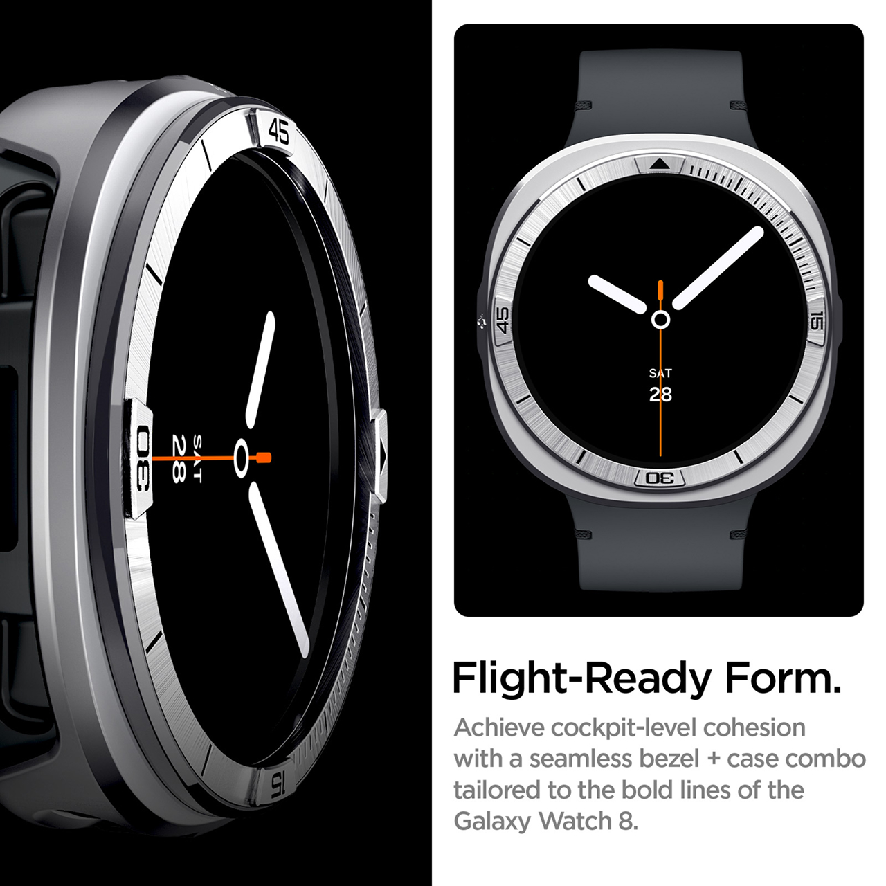 Spigen Galaxy Watch 8 (44mm) Case Bezel Tune Pro Diver - Black ACS10010