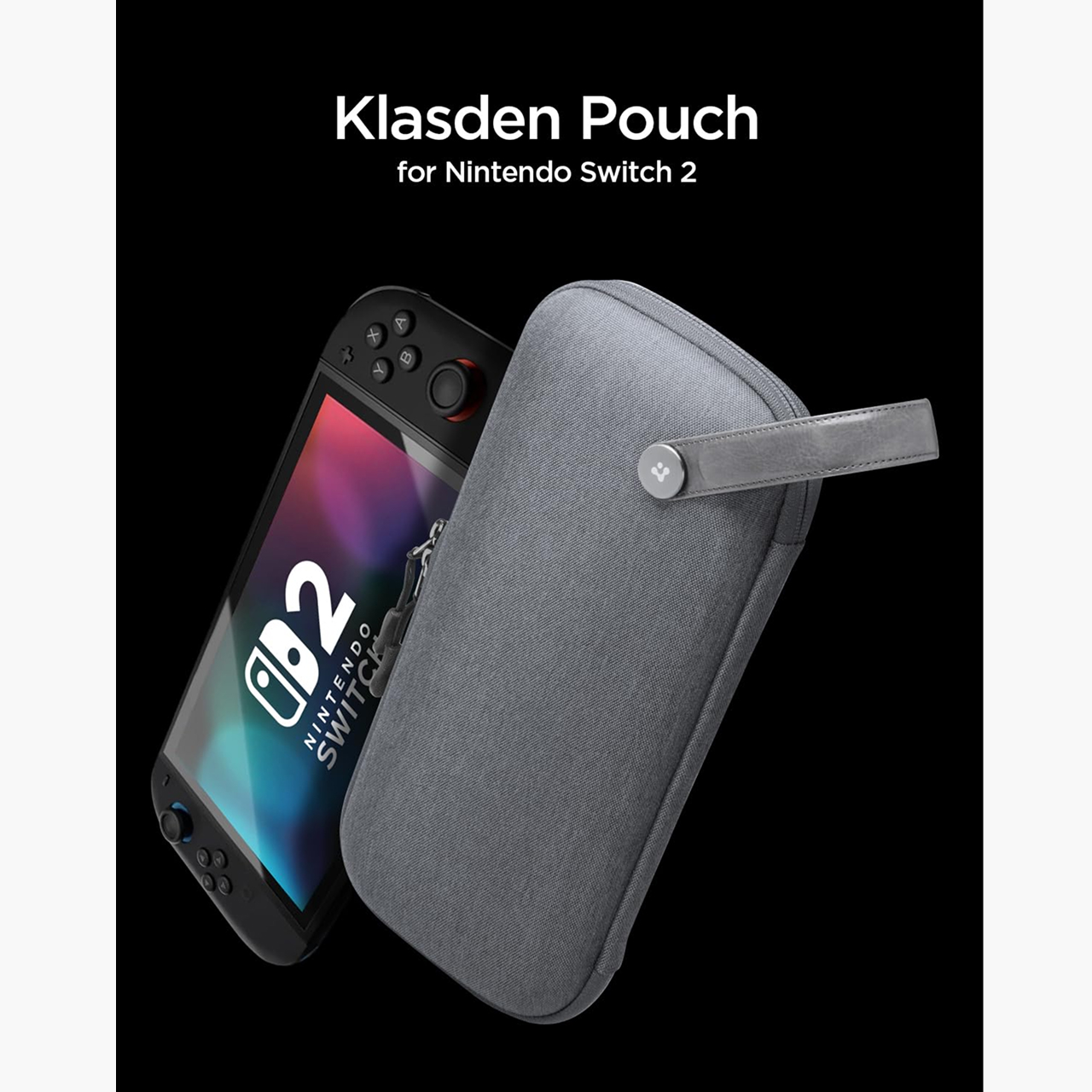 Spigen Nintendo Switch 2 Pouch Klasden V2 - Charcoal Gray AGP10204