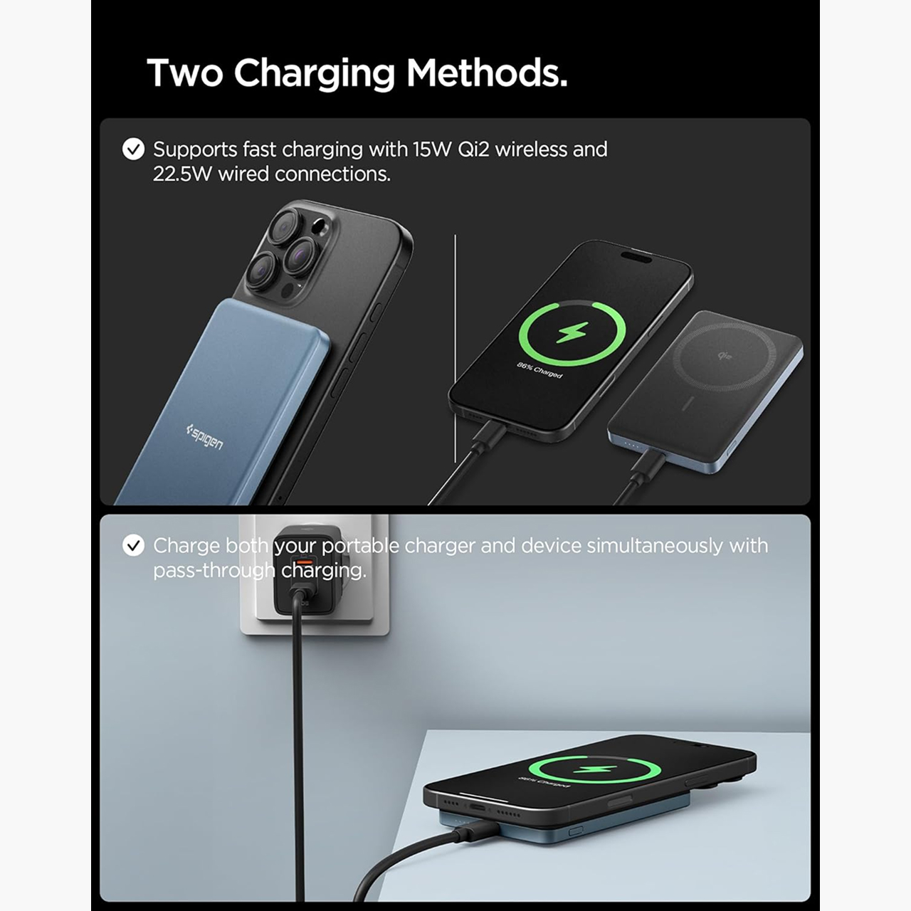 Spigen Powerbank Magsafe Thin Q2 5000mAh Essential MagFit EA2205MQ - TealBlue ABA10194