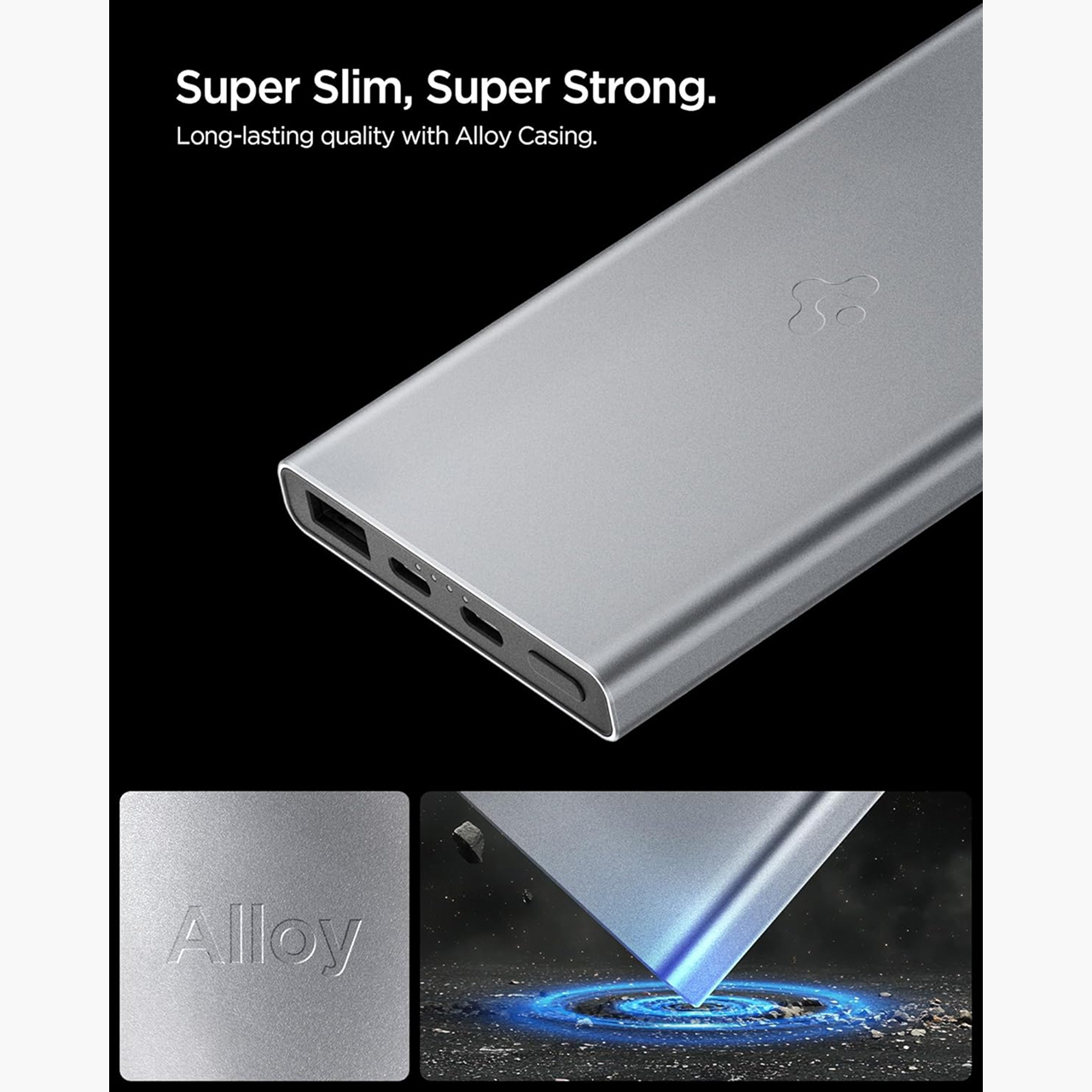 Spigen Powerbank Essential 10000mAh 22.5W EA2210 - Alloy Gray ABA09432