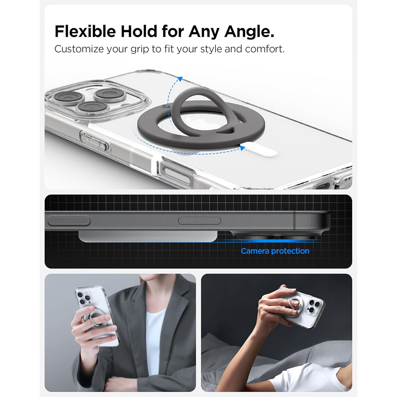 Spigen Magnetic Phone Holder Dual Pop MagFit Slim Version - Gray AMP10195