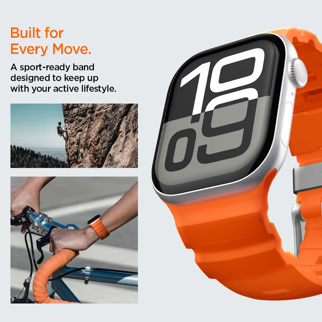 Spigen Apple Watch 49mm / 46mm / 45mm / 44mm / 42mm (Series 3 / 2 / 1) Strap Band WBS2 - Black AMP10508