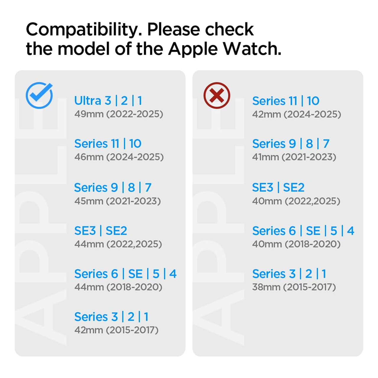 Spigen Apple Watch 49mm / 46mm / 45mm / 44mm / 42mm (Series 3 / 2 / 1) Strap Band WBF0 - Black AMP10141