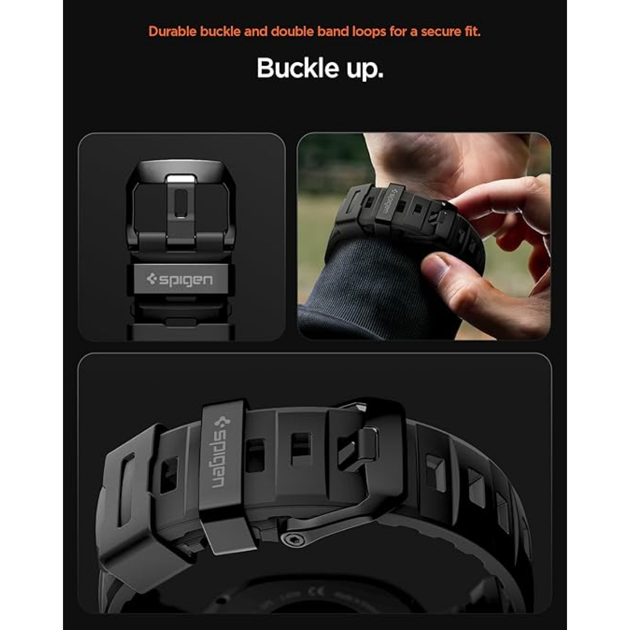 Spigen Galaxy Watch 8 (40 / 44 / 46mm) Strap Band WBS2 - Black AMP10151