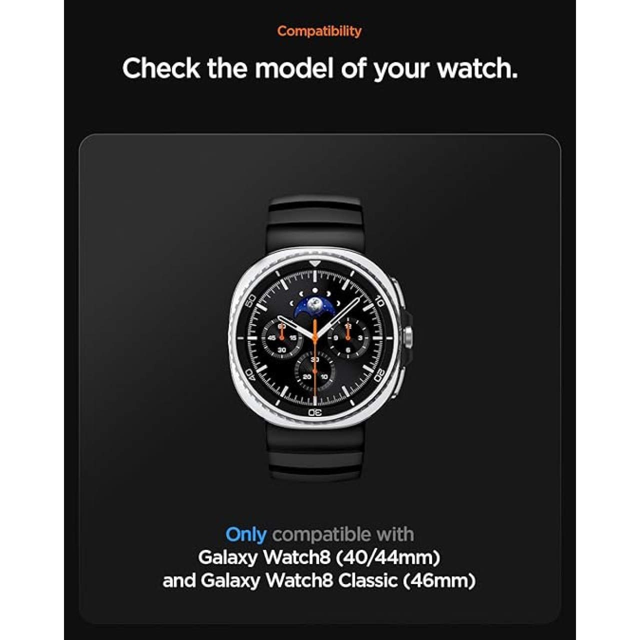 Spigen Galaxy Watch 8 (40 / 44 / 46mm) Strap Band WBS2 - Black AMP10151