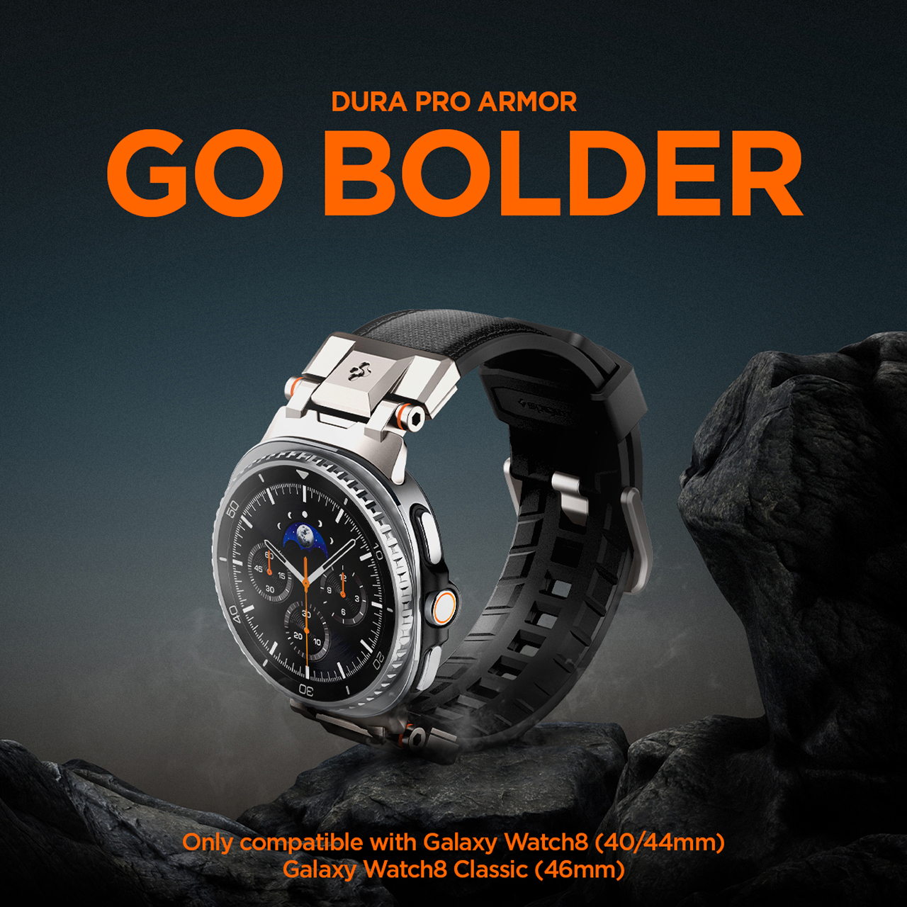 Spigen Galaxy Watch 8 (40 / 44 / 46mm) Strap Band DuraPro Armor - Black AMP10118