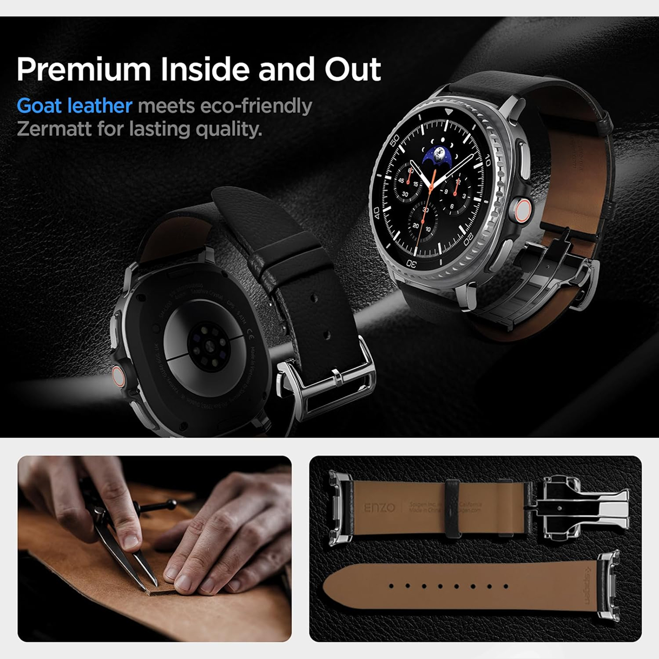 Spigen Galaxy Watch 8 (40 / 44 / 46mm) Strap Band Enzo - Black AMP10119
