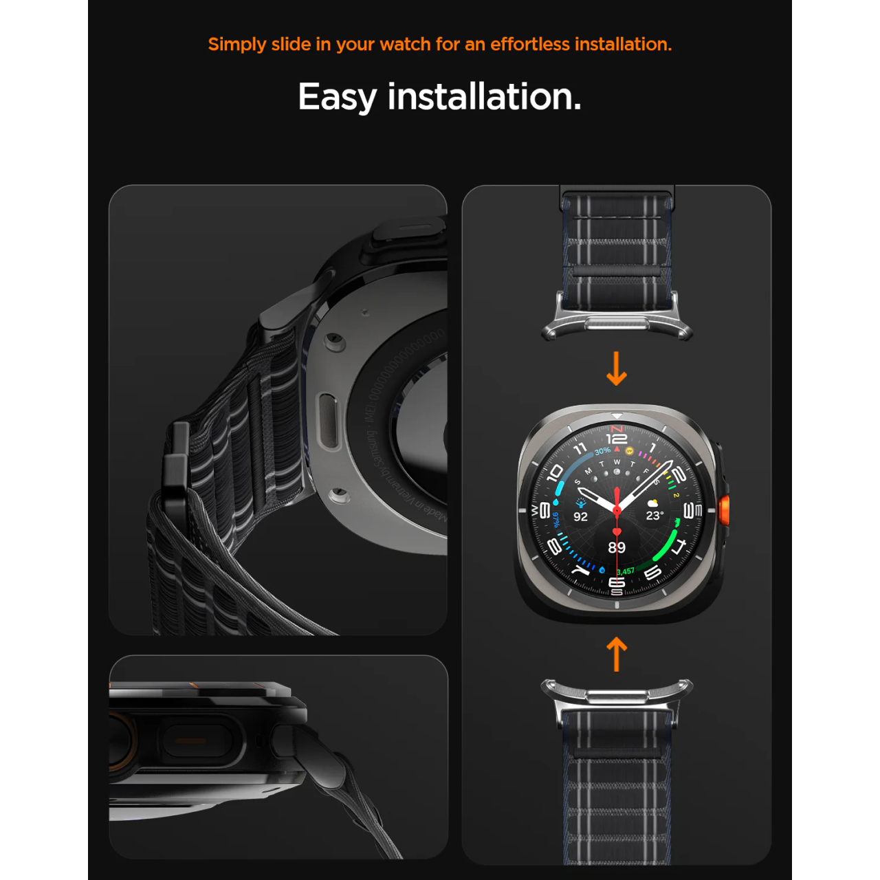 Spigen Galaxy Watch Ultra (47mm) Strap Band WBF0 - Black AMP10146