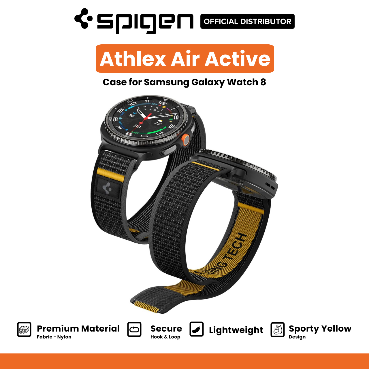 Spigen Galaxy Watch 8 (40 / 44 / 46mm) Strap Band Athlex Air Active - Navy AMP10114