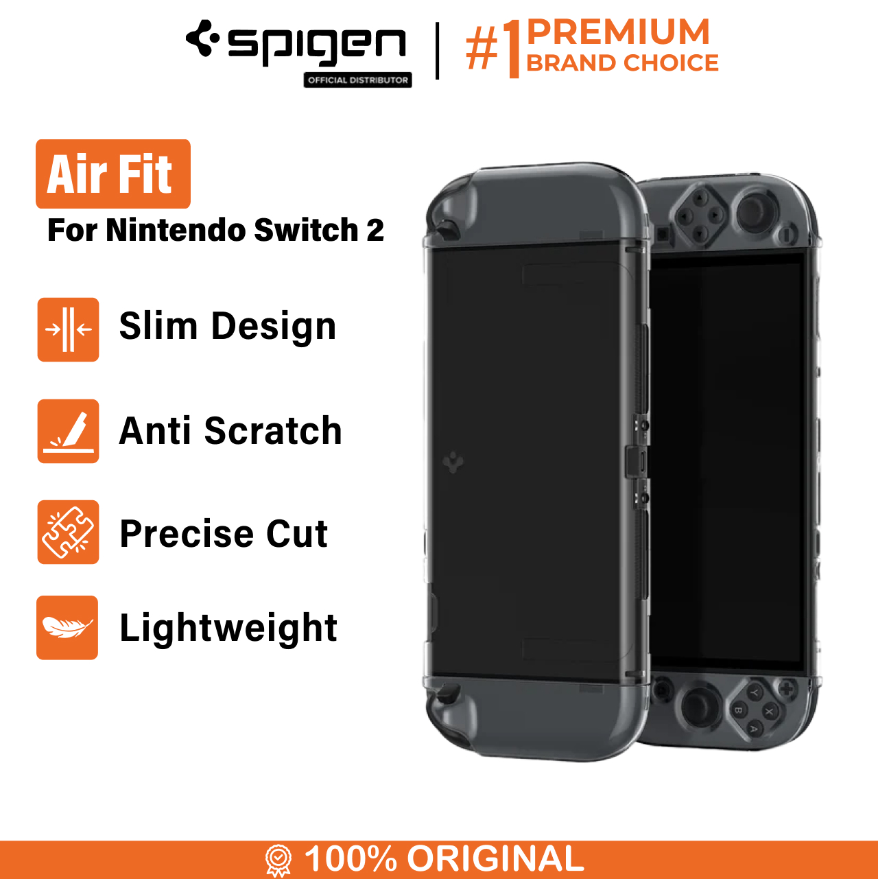 Spigen Nintendo Switch 2 Case Air Fit - Crystal Clear ACS09311