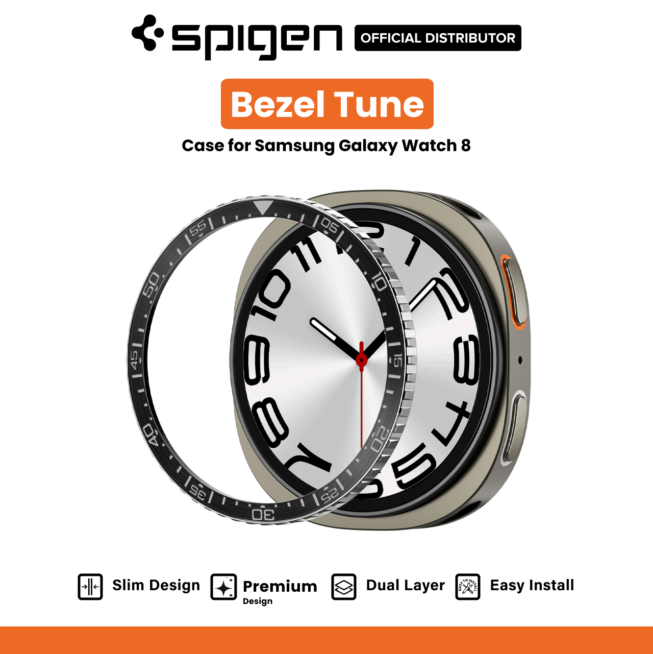 Spigen Galaxy Watch 8 (44mm) Bezel Tune Diver - Black ACS10008