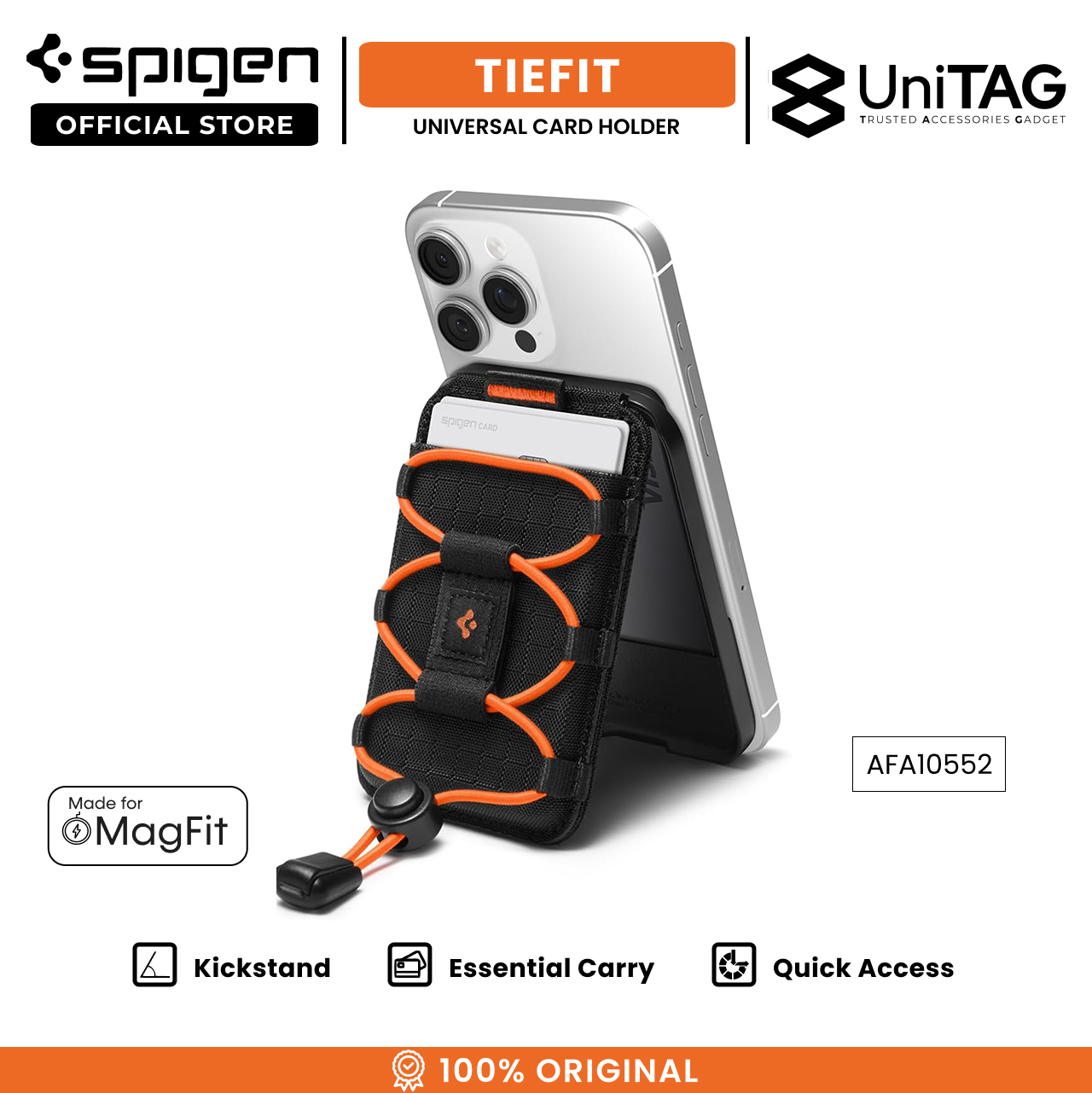 Spigen Card Holder Magsafe Tiefit MagFit (3 card) - Black AFA10552