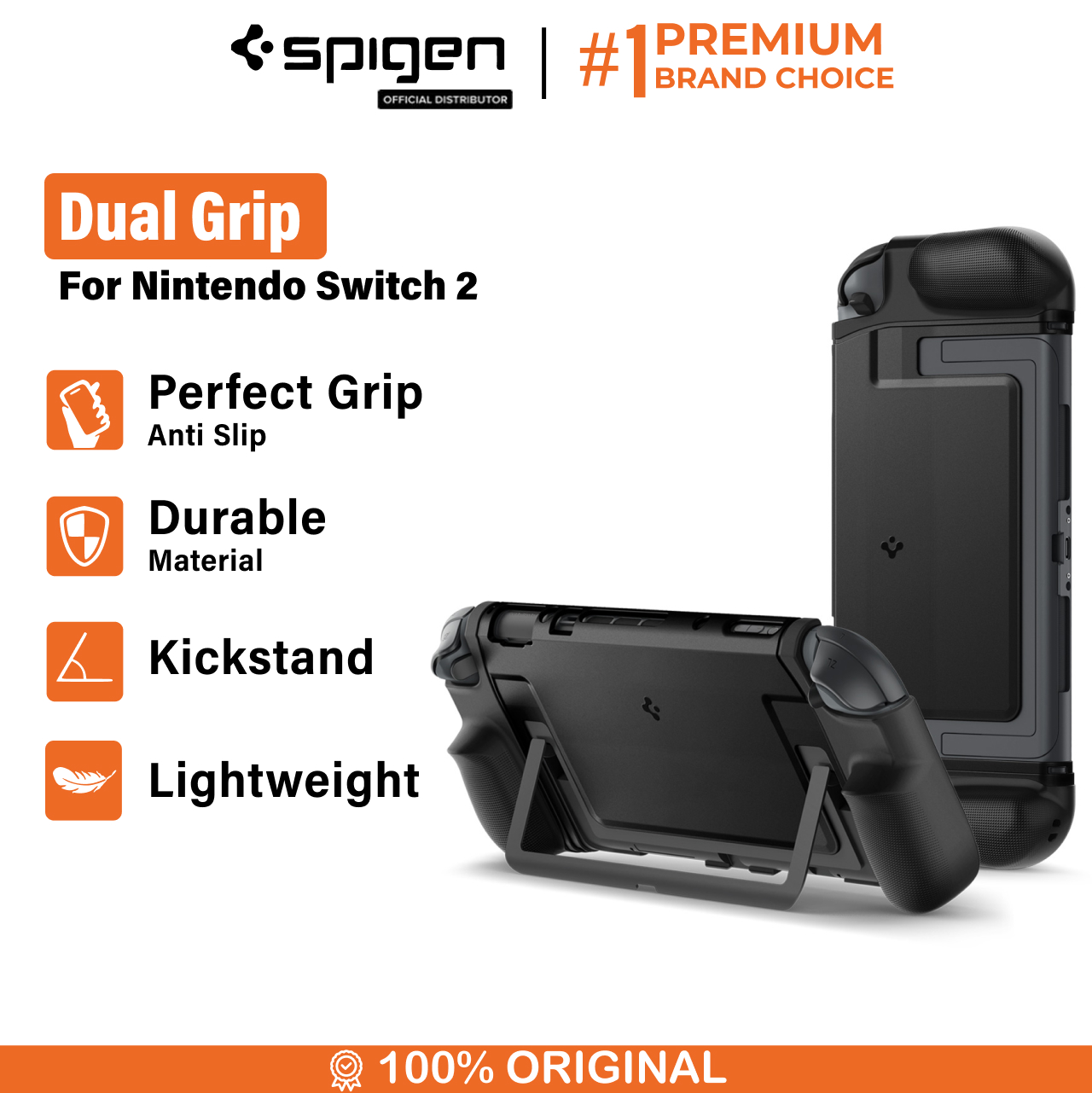 Spigen Nintendo Switch 2 Case Dual Grip - Black ACS09310