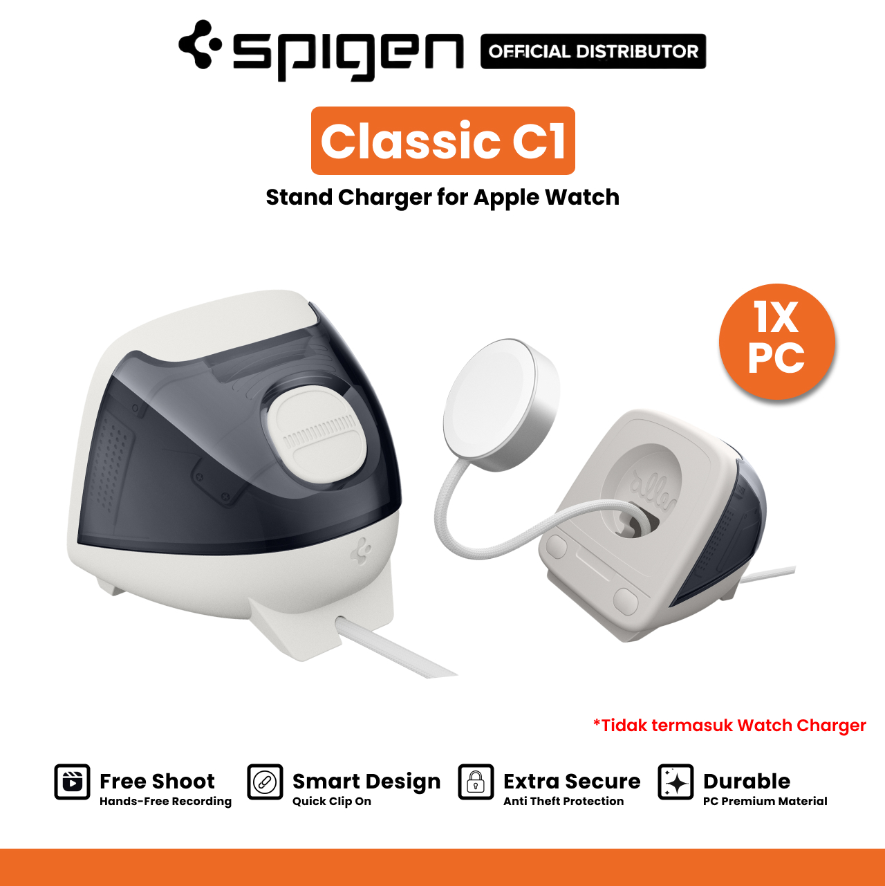 Spigen Charging Stand Apple Watch (All Apple Watch) Classic C1 - Graphite AMP09340
