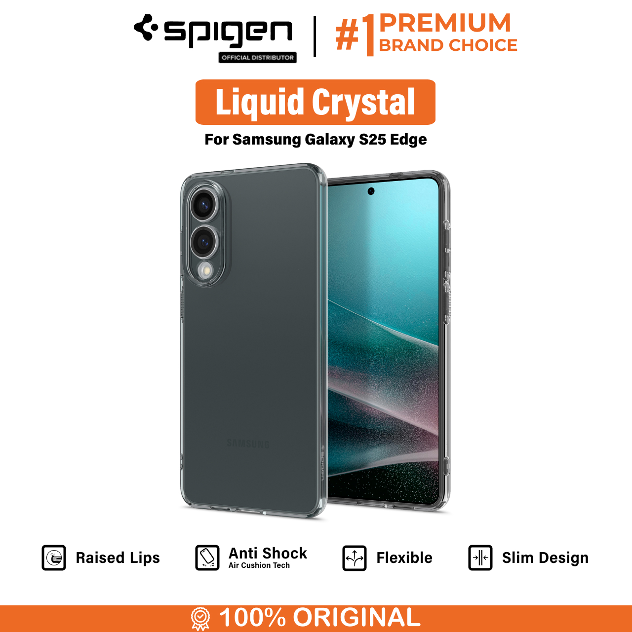 Spigen Galaxy S25 Edge Case Liquid Crystal - Space Crystal ACS09426
