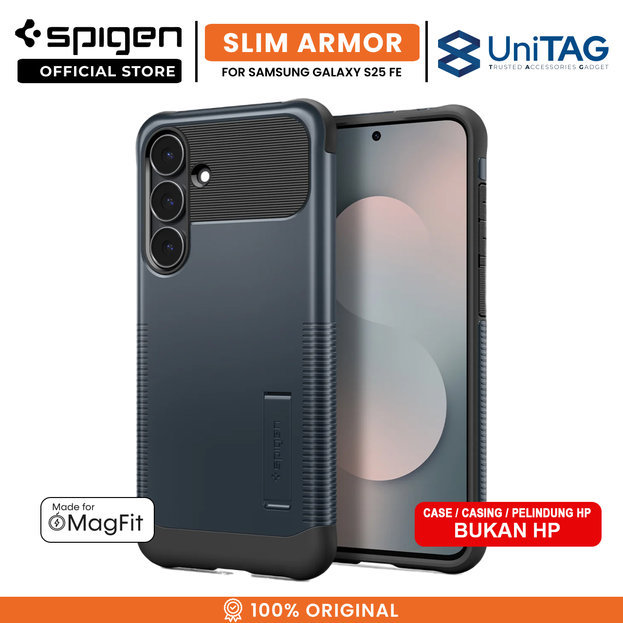 Spigen Samsung Galaxy S25 FE Case Slim Armor MagFit - Metal Slate ACS10022 (Offline SKU)