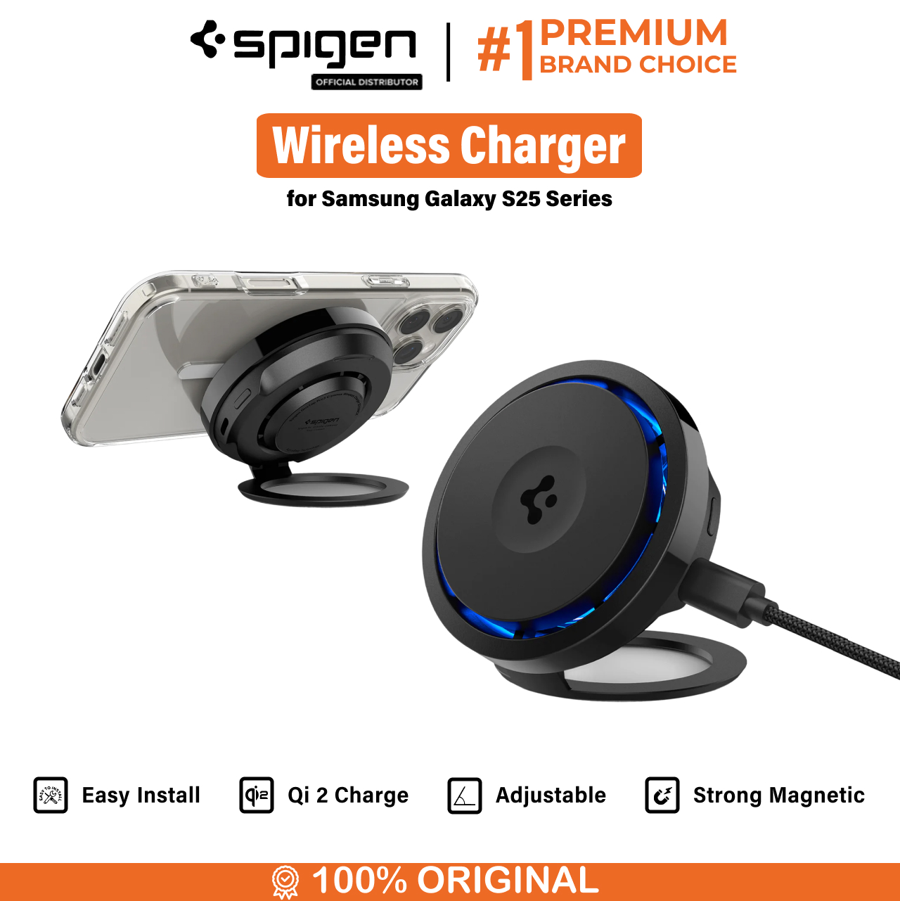 Spigen Wireless Charger Magsafe Kickstand S310WCK - Black ACH07977