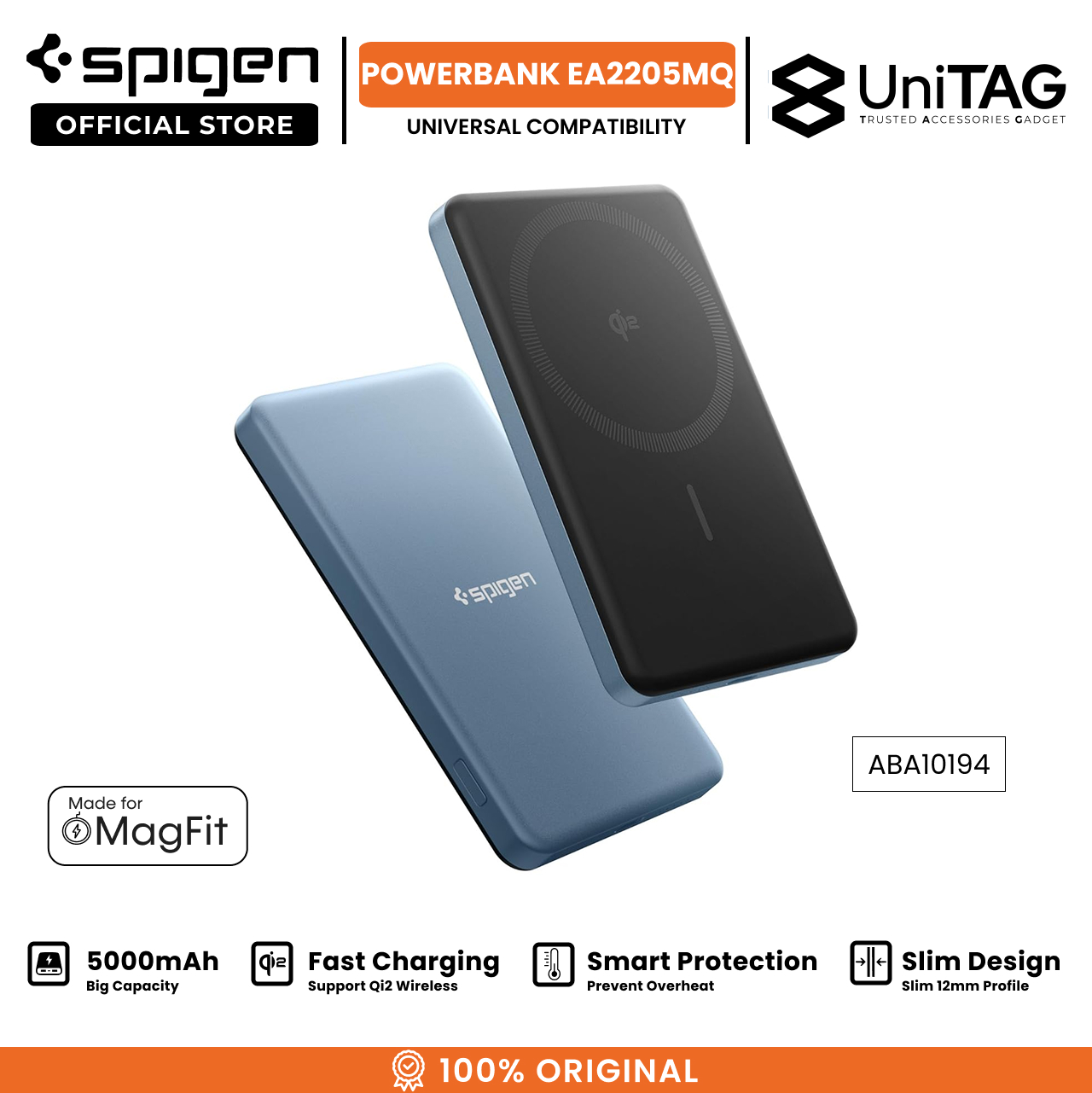 Spigen Powerbank Magsafe Thin Q2 5000mAh Essential MagFit EA2205MQ - TealBlue ABA10194