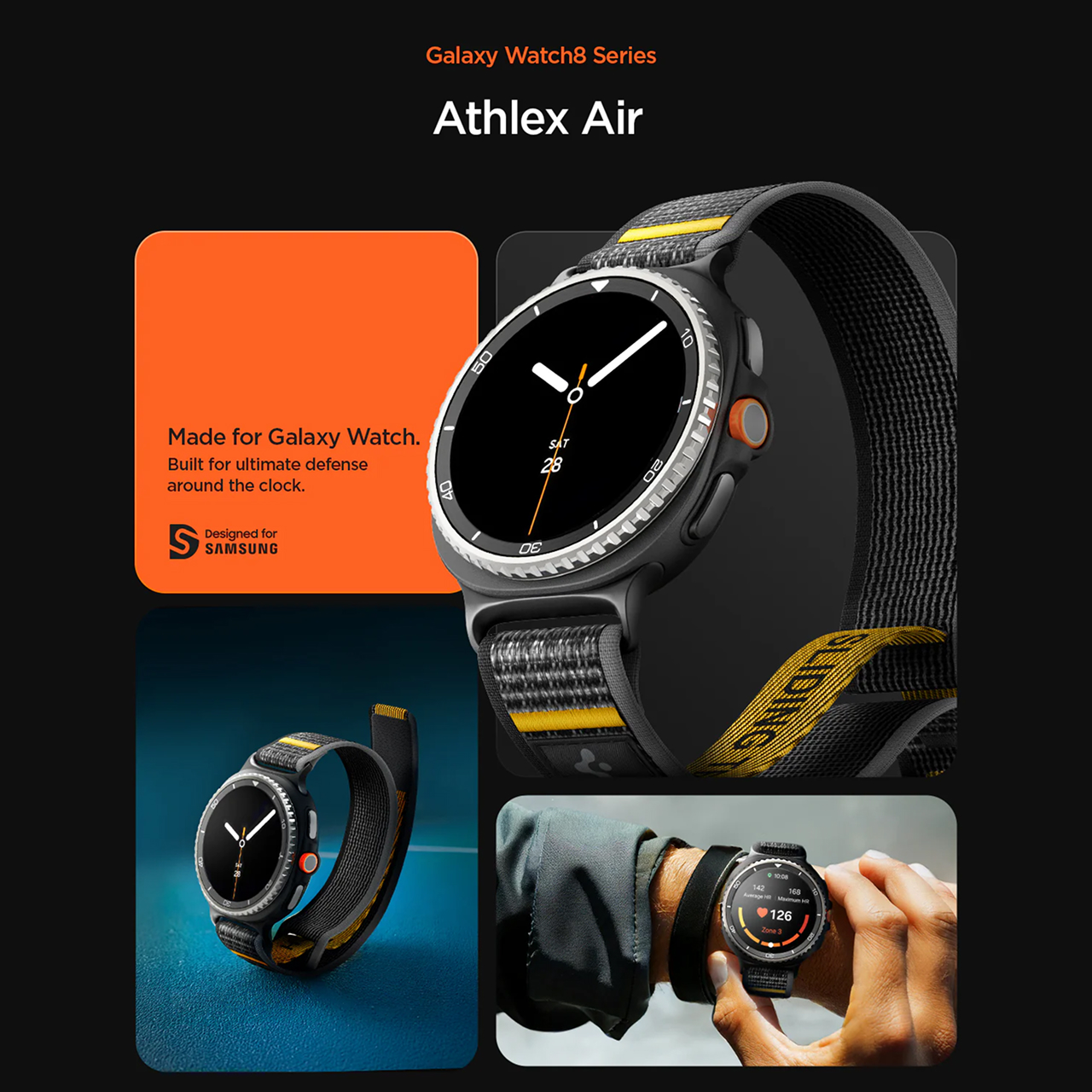 Spigen Galaxy Watch 8 (40 / 44 / 46mm) Strap Band Athlex Air Active - Navy AMP10114