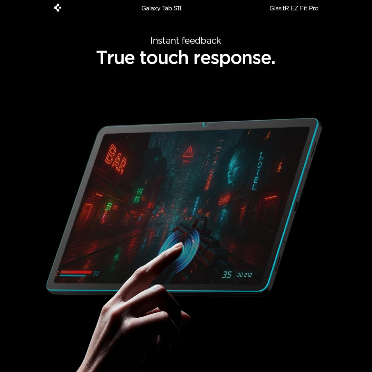 Spigen Galaxy Tab S11 Tempered Glass with Tray 1 Pack GlastR EZ Fit Pro - Transparency AGL10198