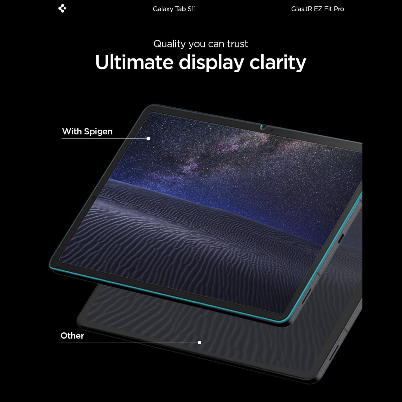 Spigen Galaxy Tab S11 Tempered Glass with Tray 1 Pack GlastR EZ Fit Pro - Transparency AGL10198