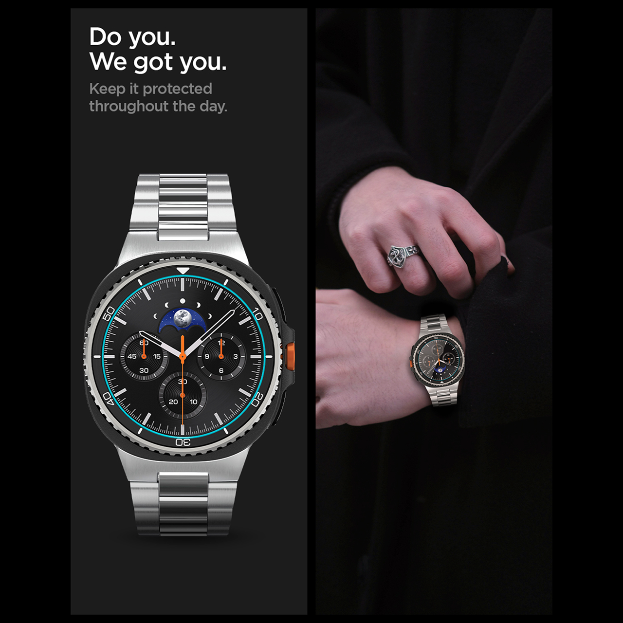 Spigen Galaxy Watch 8 (40mm) Tempered Glass with Tray 2 Pack GlastR EZ Fit - Transparency AGL09874