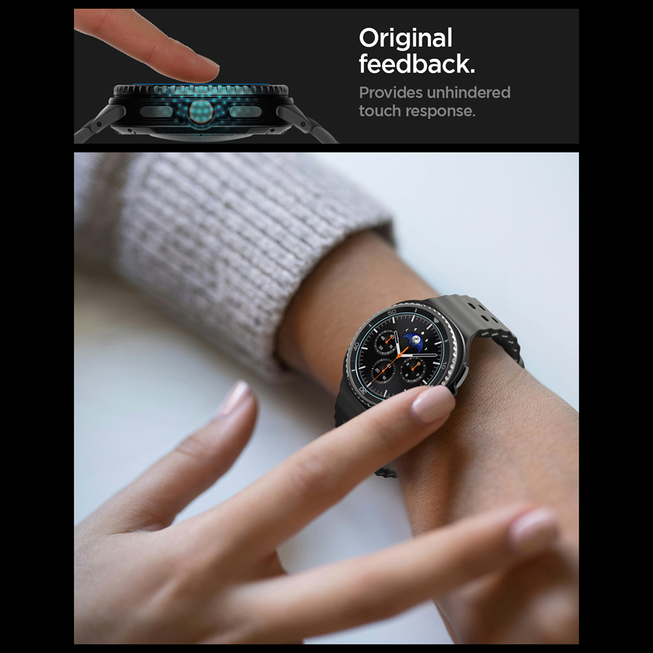 Spigen Galaxy Watch 8 (40mm) Tempered Glass with Tray 2 Pack GlastR EZ Fit - Transparency AGL09874