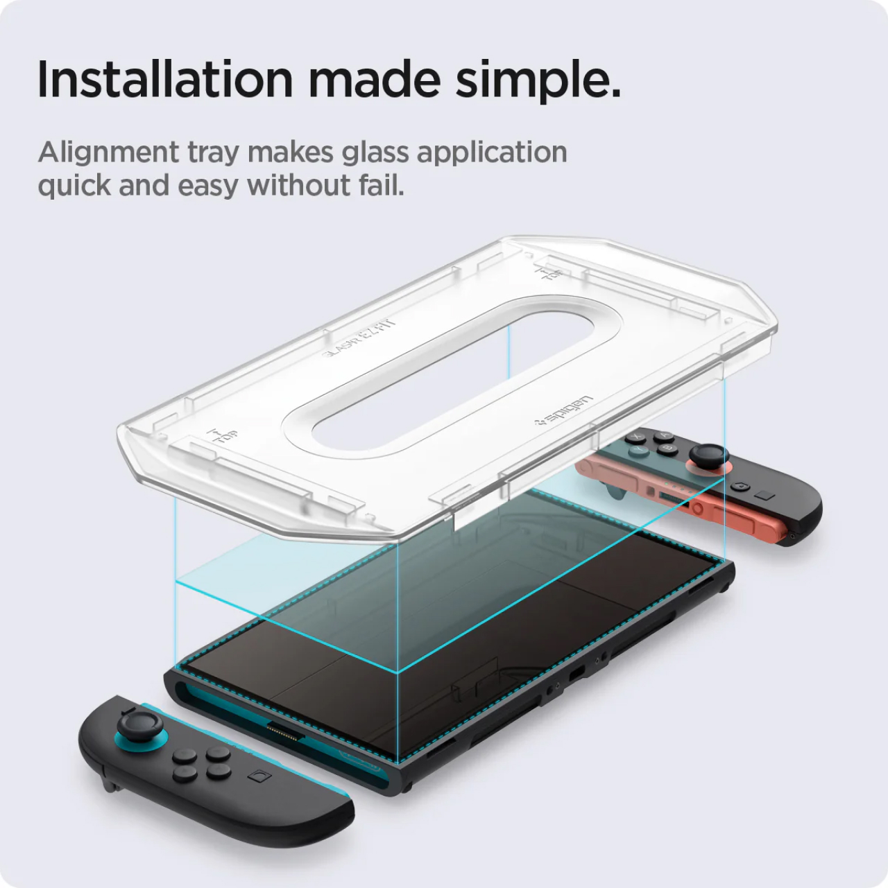Spigen Nintendo Switch 2 Tempered Glass with Tray 2 Pack GlastR EZ Fit - Transparency AGL10156-1