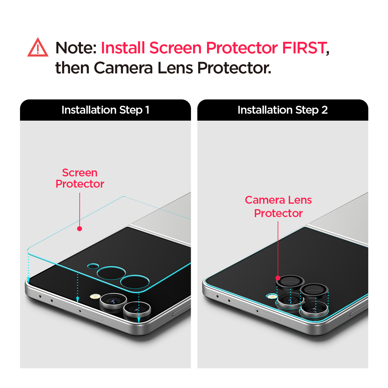 Spigen Galaxy Z Flip 7 Tempered Glass with Tray 1 Pack Glas.tR EZ Fit Pro HD - Transparency AGL09586 (Offline SKU)