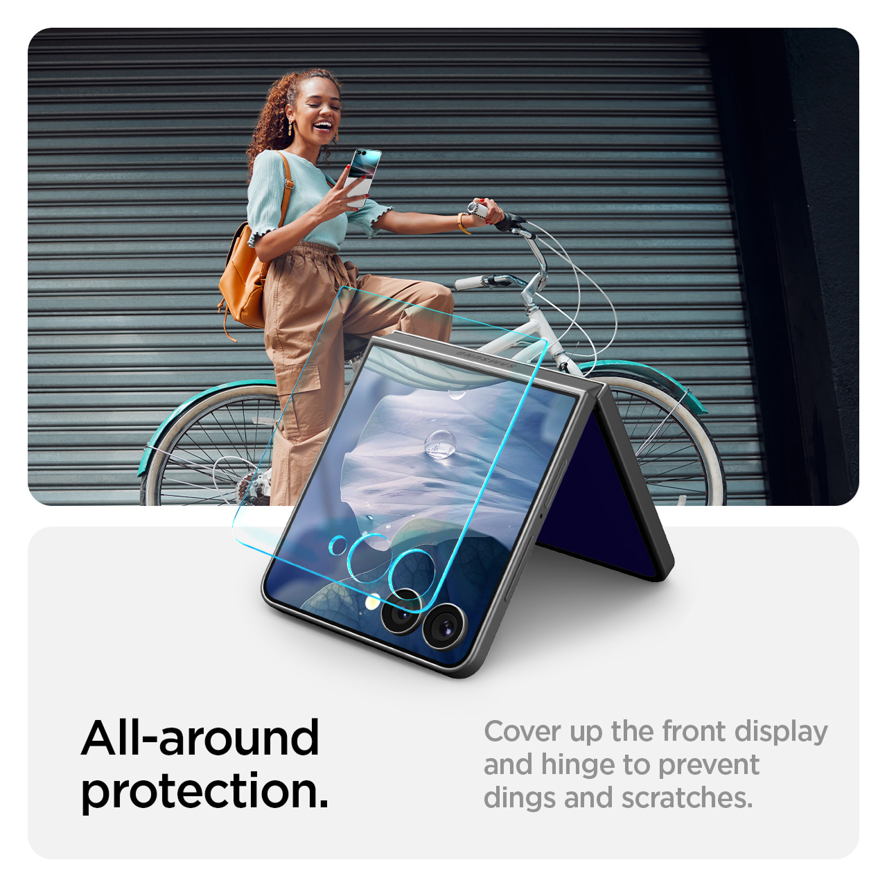 Spigen Galaxy Z Flip 7 Tempered Glass with Tray 1 Pack Glas.tR EZ Fit Pro HD - Transparency AGL09586 (Offline SKU)