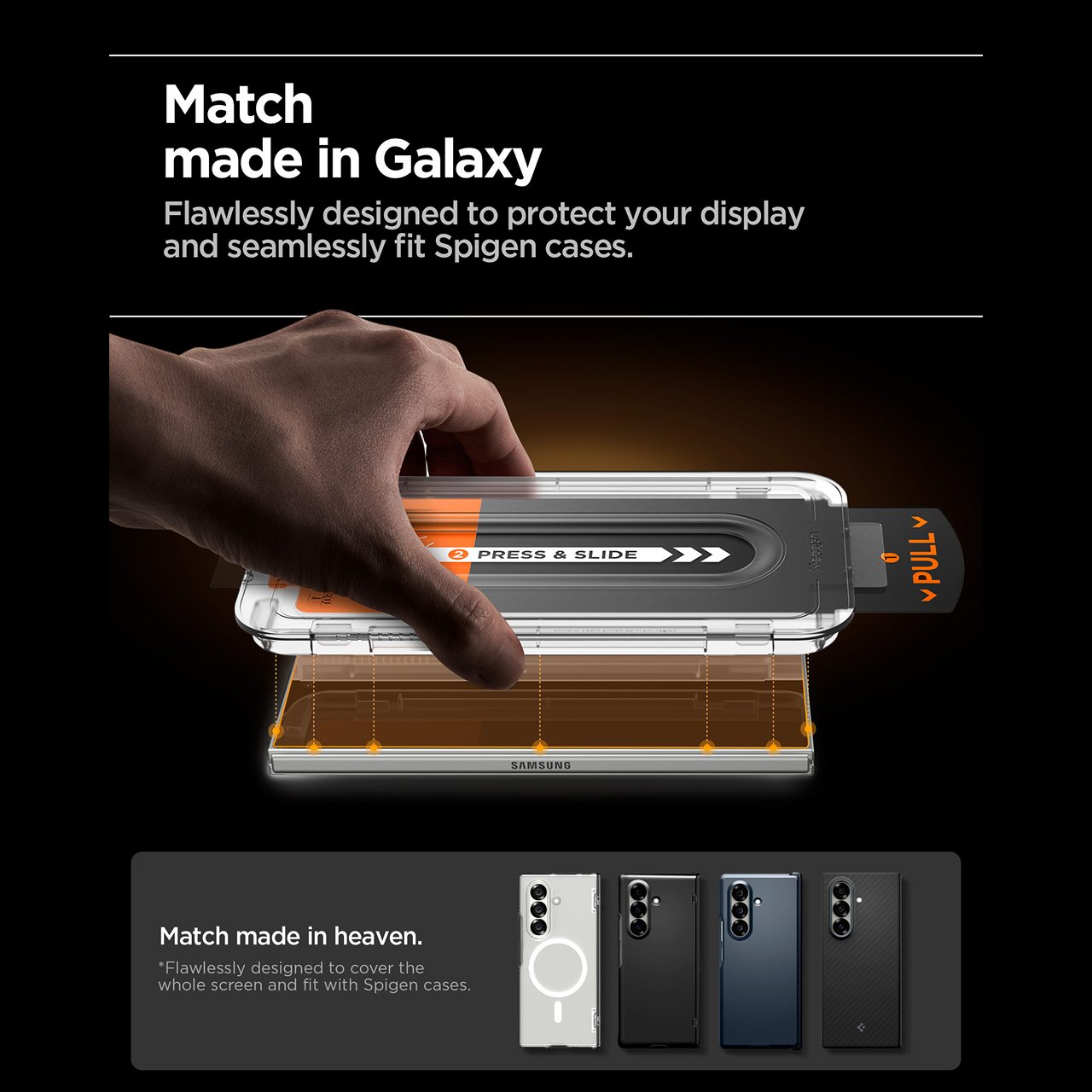 Spigen Galaxy Z Fold 7 Tempered Glass with Tray 2 Pack Glas.tR EZ Fit Pro HD - Transparency AGL09579 (Offline SKU)