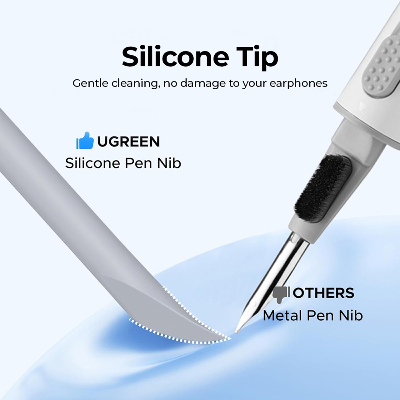 UGREEN Cleaning Pen 3 in 1 For Gadget Earbuds - White CP01 55292