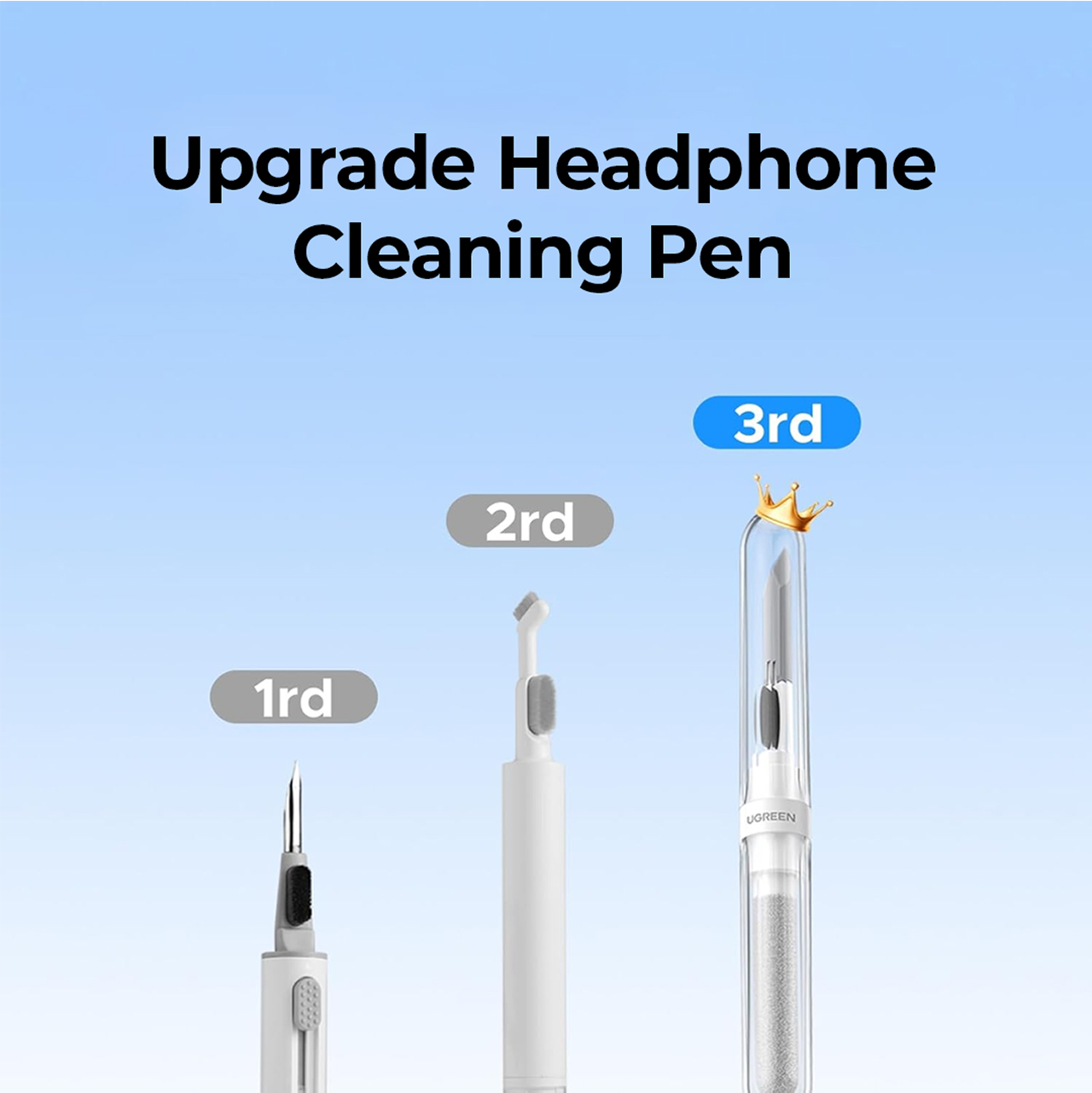 UGREEN Cleaning Pen 3 in 1 For Gadget Earbuds - White CP01 55292