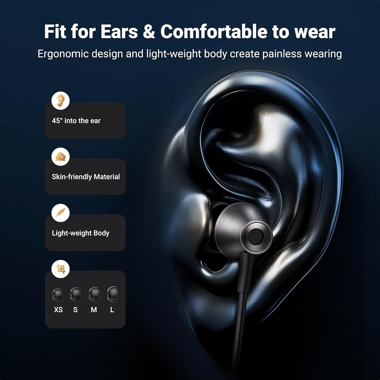 UGREEN Wired Earphone In Ear USB C - Black EP105 35754