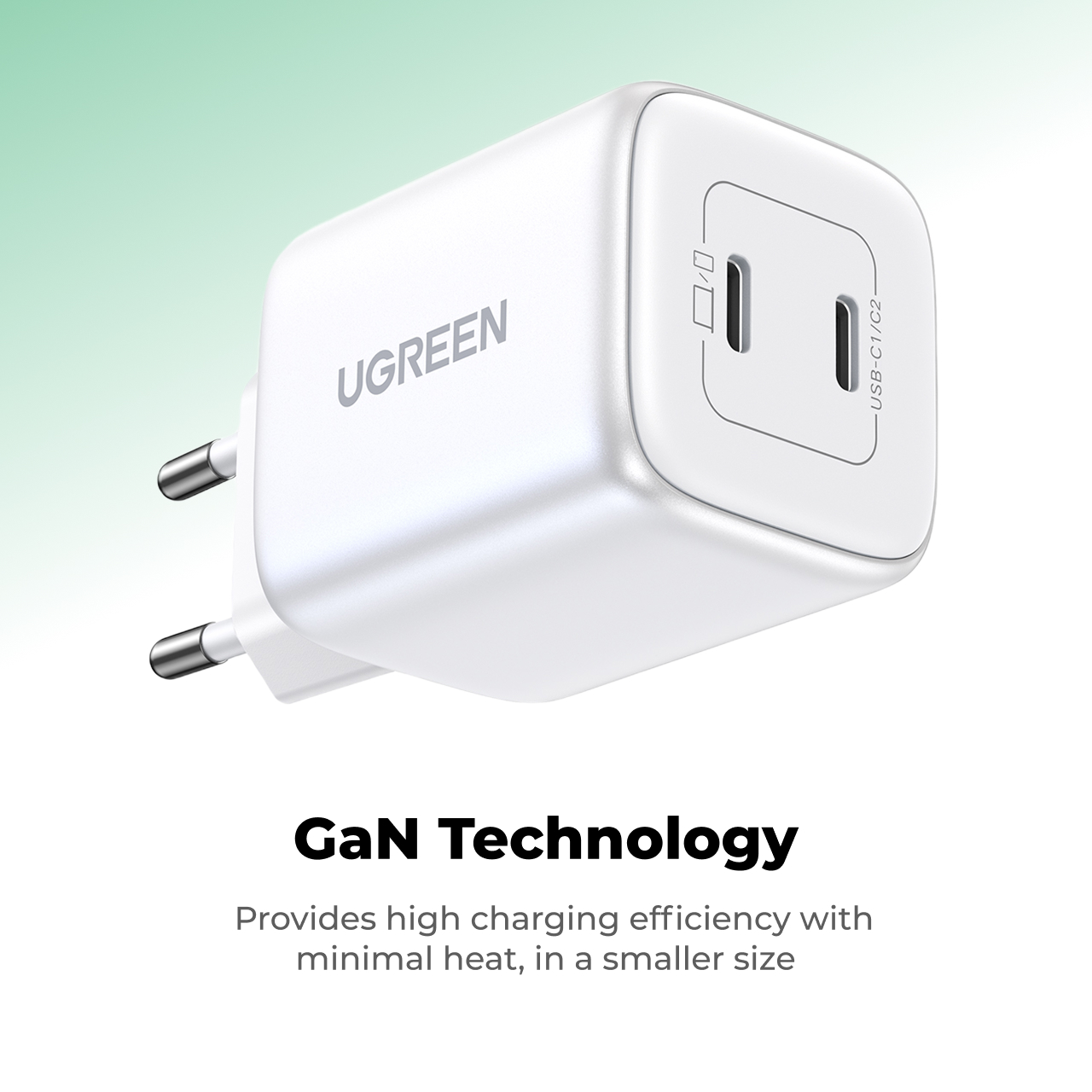 UGREEN Wall Charger 45W 2C GAN N Series - White X526 65154