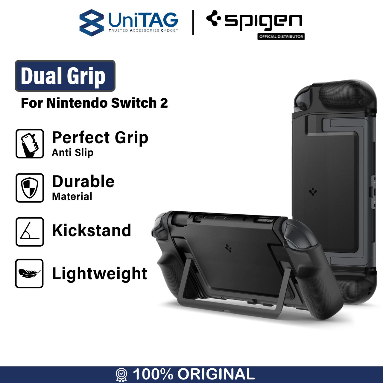 Spigen Nintendo Switch 2 Case Dual Grip - Black ACS09310