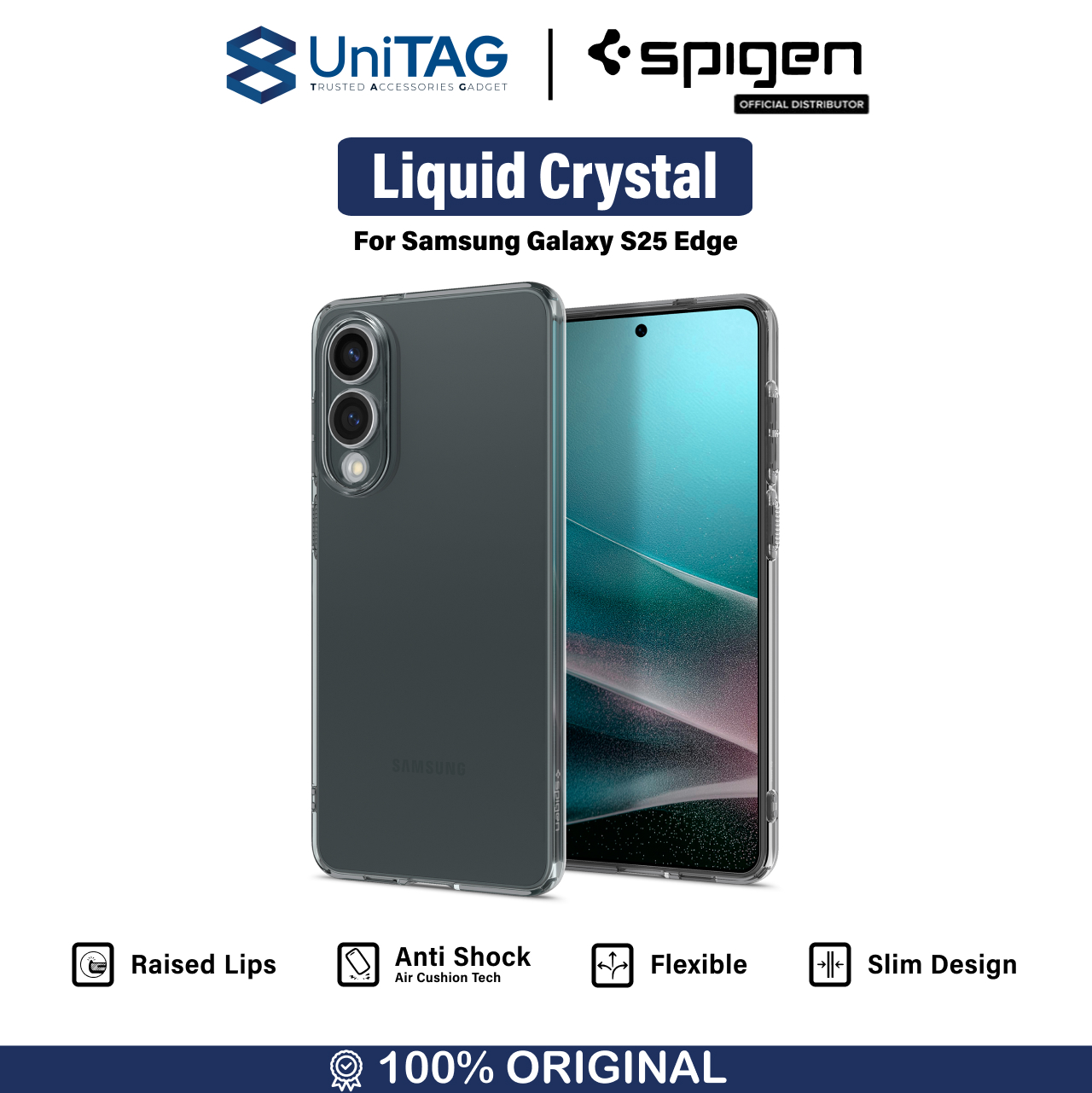 Spigen Galaxy S25 Edge Case Liquid Crystal - Space Crystal ACS09426